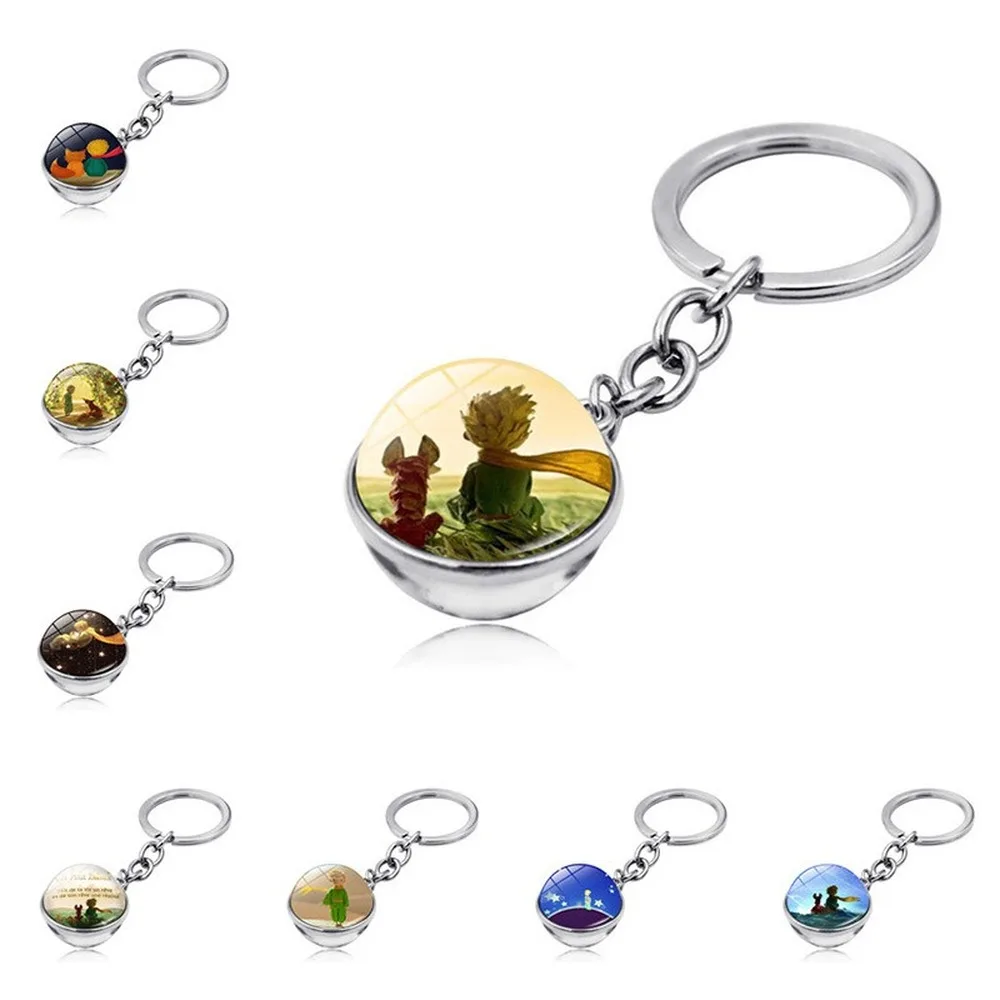 

Keychain Accessories Little Prince Fashion Creative Double-sided Glass Ball Keychain Jewelry Gift