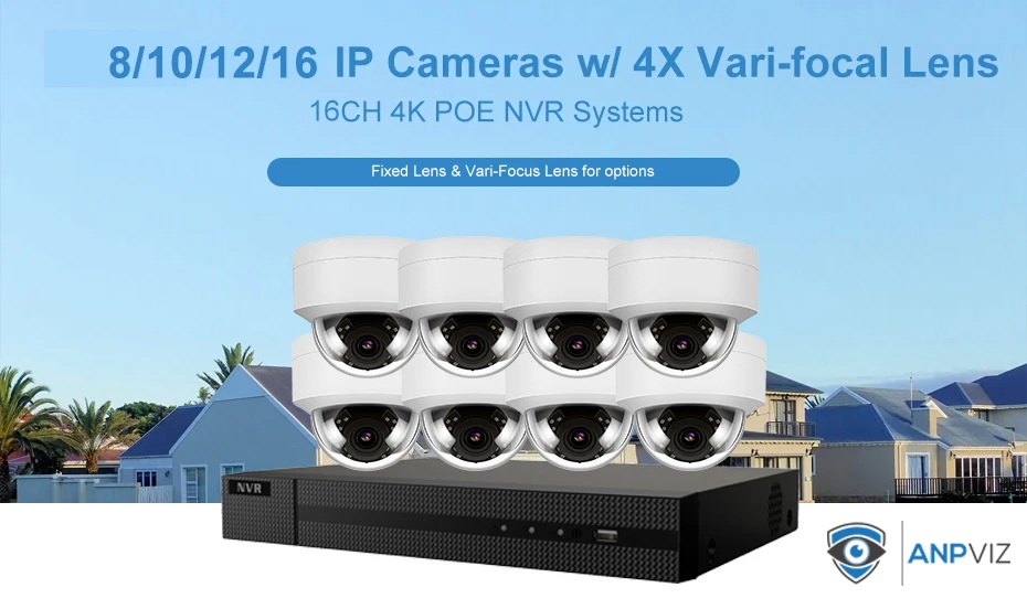 16ch 5MP Dome IP Camera NVR KIT H.265 Hikvision OEM POE 4K NVR 8/16pcs Outdoor POE Video Surveillance Audio Cameras