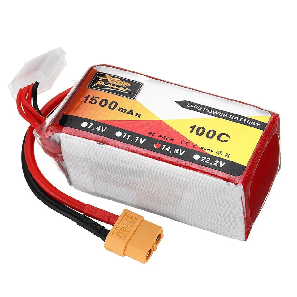 ZOP Lipo Батарея 2S 3S 4S 5S 6S 550 1500 2000 5000 8000 мА/ч 100C Мощность XT60 Plug 7 4 V 11 1 14 8 18 5 для
