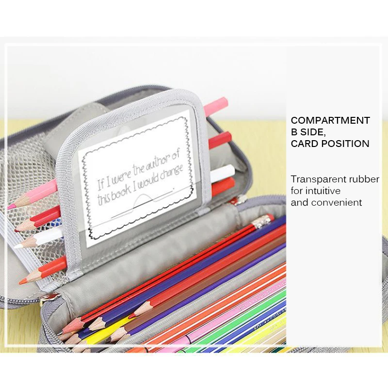 Косметичка пенал на молнии ручка коробка сумка для хранения Органайзер