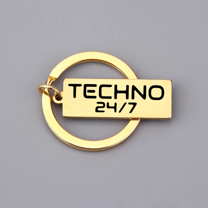 Брелок из нержавеющей стали с гравировкой Techno is my culture, высококачественный брелок для машины, сумки, ключей, подарок для женщин и мужчин, ювелирные изделия