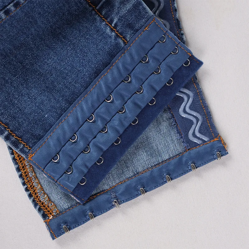 

2021 Summer New Women's Sling Tube Top Sexy Jeans Corset Fashion Ware for Young Denim Bandage Removable sling
