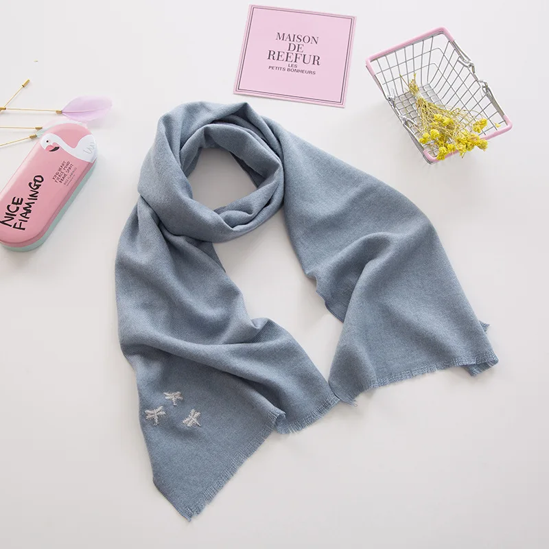 Серые шарфы детский нагрудник воротник с круглым вырезом волшебный шейный