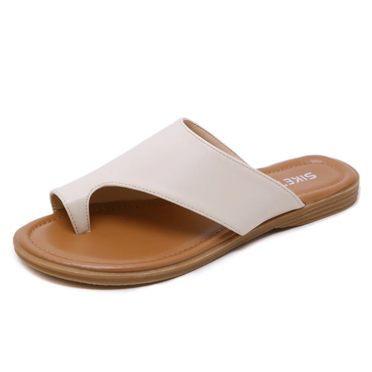 

Summer set-toe sandals beach large size casual flat shoes