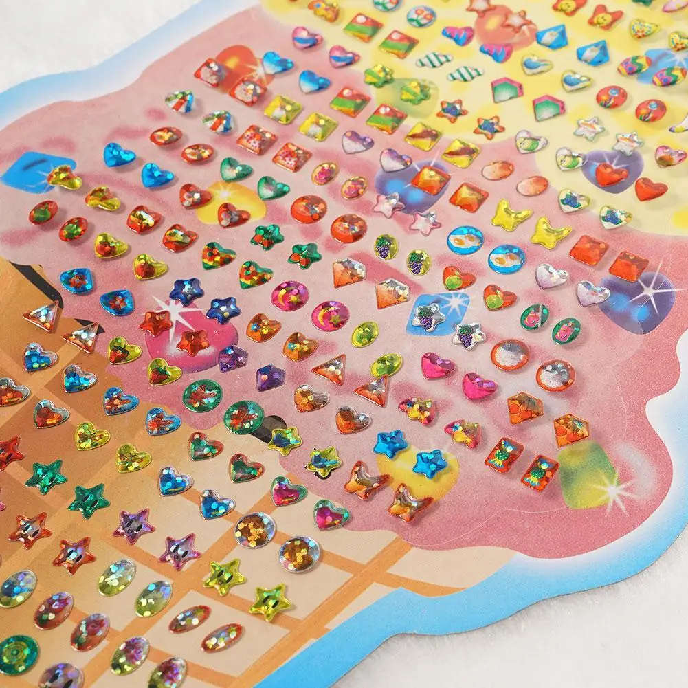 

4pcs/set Cartoon Child Stickers Birthday Gifts Puzzle Toy DIY Baby Toy Rewards For Children Kids PVC Stickers Toy Random Color