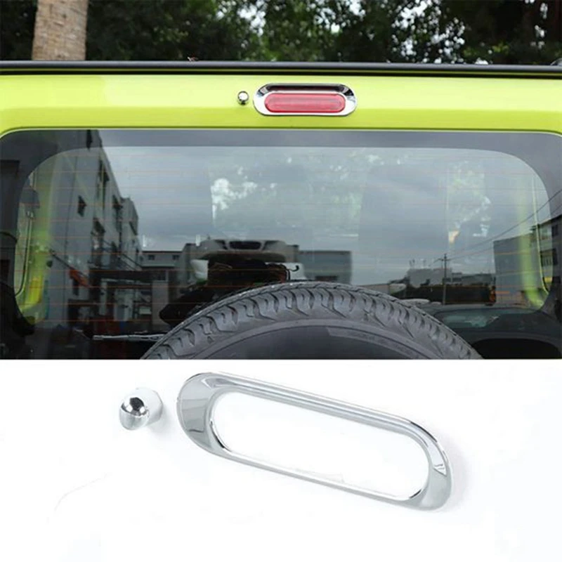 

Car Rear High Position Brake Light Frame Decorative Cover Stickers Accessories for SUZUKI Jimny 2019- Silver