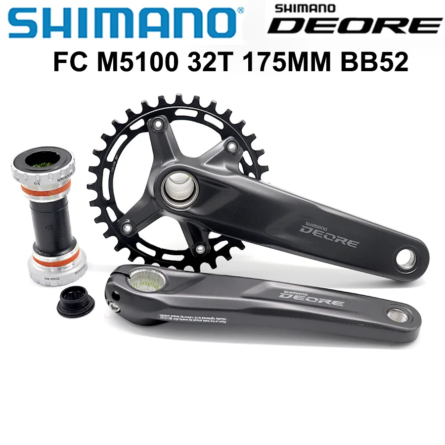 Шатун SHIMANO DEORE FC M5100 1 скорость для горного велосипеда 30T 32T 170 мм 175 | Спорт и