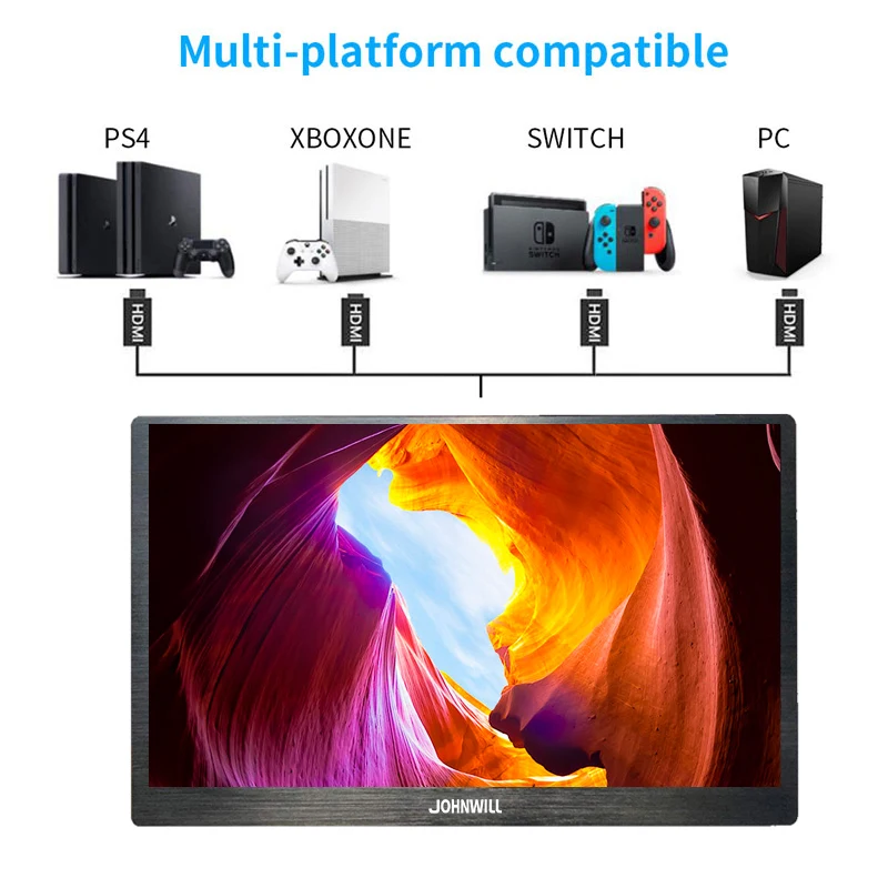 portable pc monitor 15 6 inch cnc craft dual hdmi ips personal gaming monitor for ps4 xbox series raspberry switch gaming laptop free global shipping