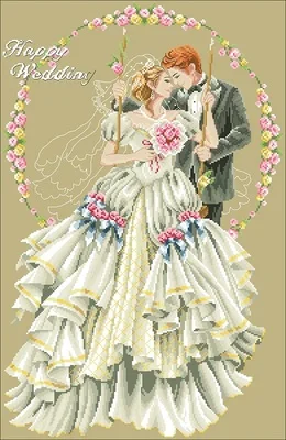 

25-STC 101202 happy wedding (14CT) Counted Cross Stitch 11CT 14CT 18CT DIY Cross Stitch Kits Embroidery Needlework Sets