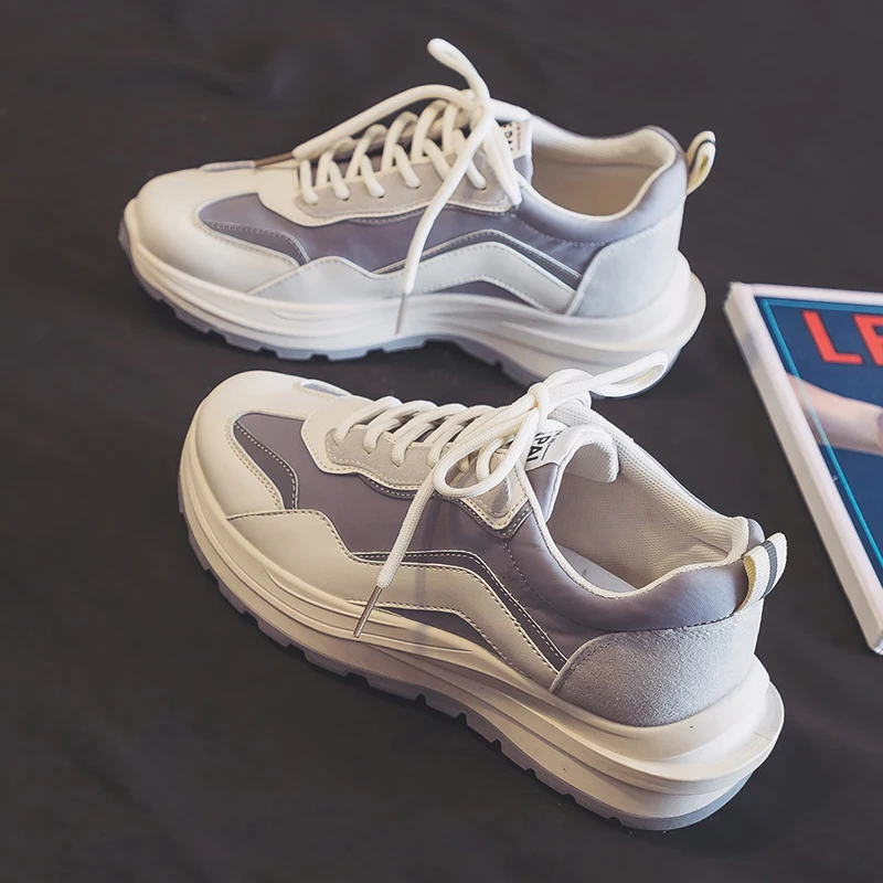 

New Women Breathable PU Leather Sneakers Running Flat Shoes Sport Shoes Breathable Casual Shoes Women Chaussure Femme Sapatos