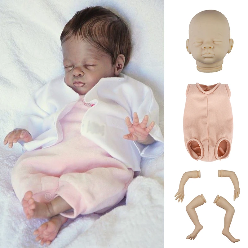 16 Inch Reborn Kit Soft Touch Vinyl Newborn Baby Doll DIY Blank Doll Kit Unpainted Unfinished Doll Parts Bebe Boneca Reborn Kit