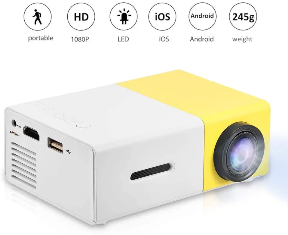 

Мини-проектор Портативный 1080P светодиодный проектор для домашнего Кино Театр Крытый/кино под открытым небом проекторы Поддержка портативных ПК SmartphoneHDMI
