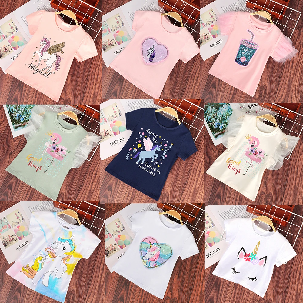 Детская футболка для девочек и мальчиков Детские рубашки праздвечерние чные