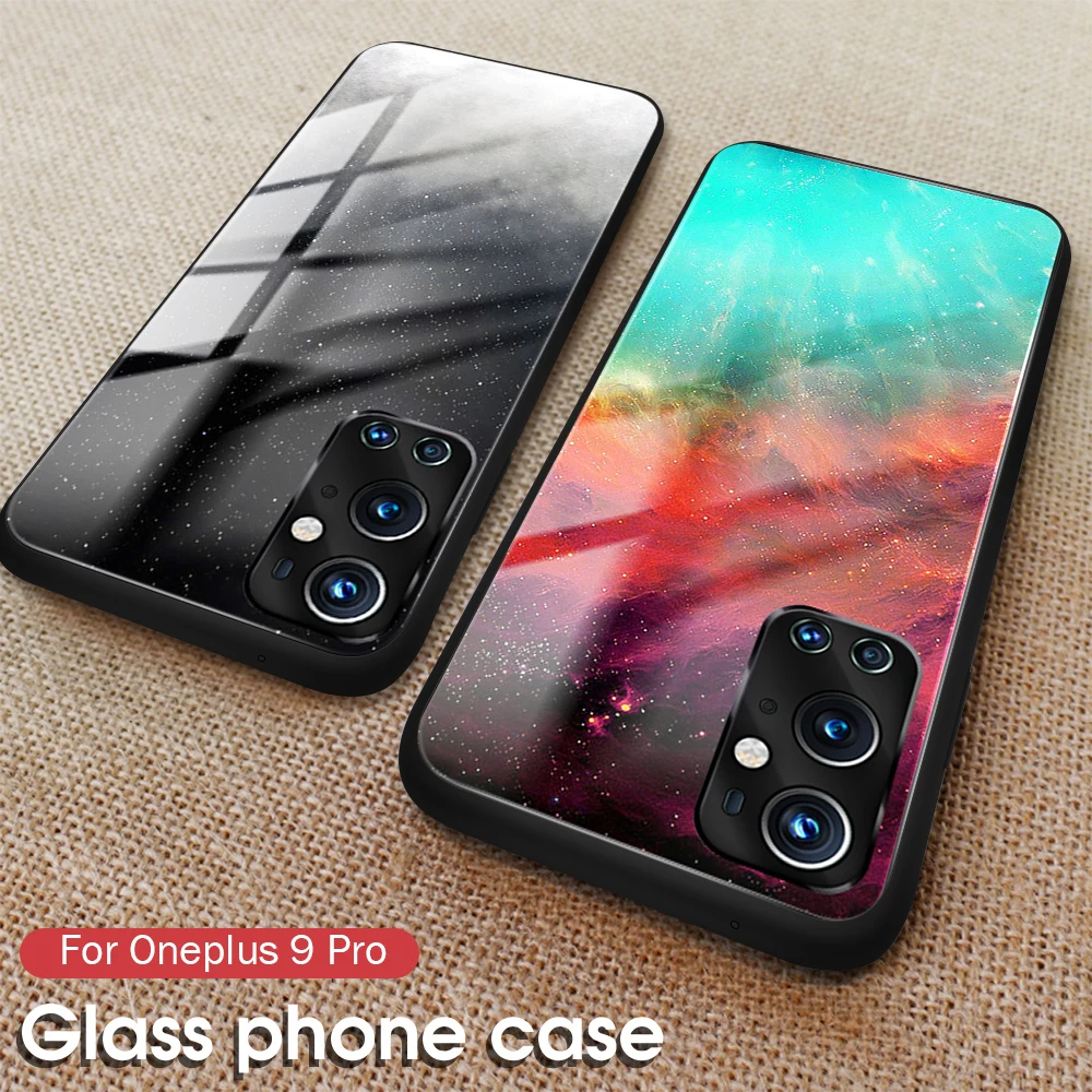 

Starry sky Painted Tempered Glass Case For Oneplus 9 Pro Cover For Oneplus 9 Case For OnePlus 9 Pro Funda Shells One plus 9 Pro