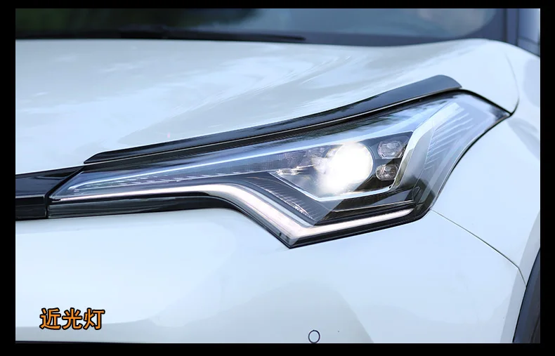 Автомобильный Стайлинг для- новых Toyota CHR фар, все светодиодный фары DRL, Би-светодиодный объектив, Высокий Низкий Луч, светодиодный, с динамическим поворотом