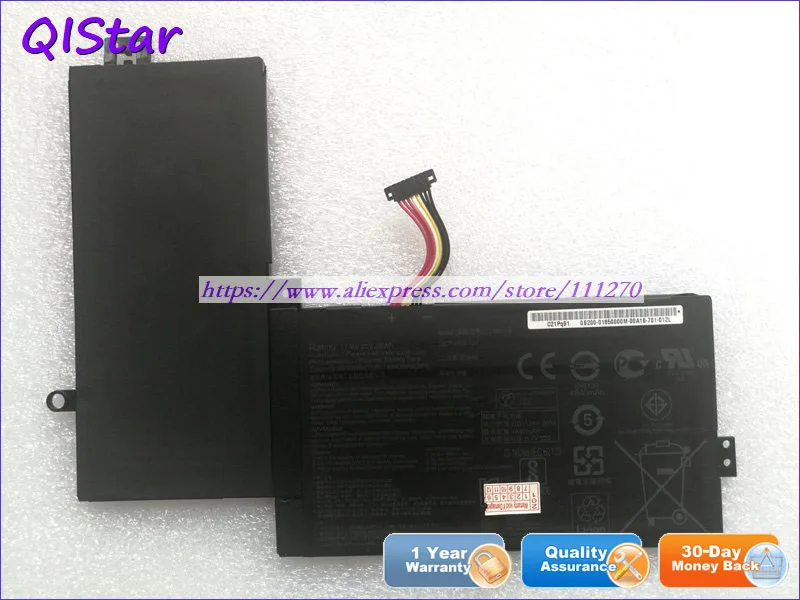 QISTAR 7,6 V 38Wh подлинный C21N1518 Аккумулятор для ноутбука Asus Vivobook TP501UA