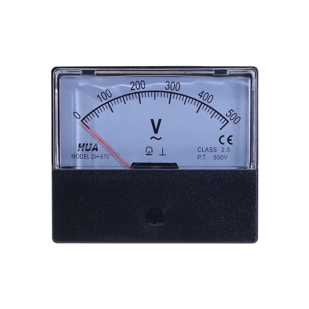 Аналоговый измеритель напряжения переменного тока вольтметр с DH-670 20 в 150 300 500 В