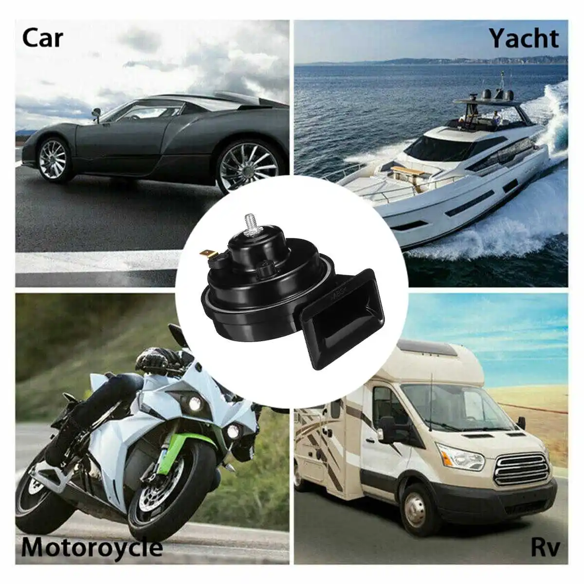 Звуковой сигнал 800 дБ 2 шт. двухцветный для автомобиля улитки | Автомобили и