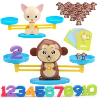 math match game board toys monkey cat digital balance scale toy kids educational learning toy add subtract math toys
