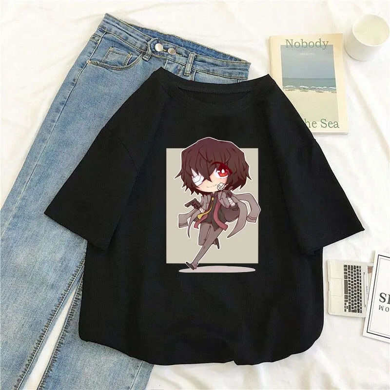 

Japanese Anime Character Pattern T-Shirt Unisex Harajuku 14-Color Cotton Print Round Neck Short-Sleeved Summer Daily Top