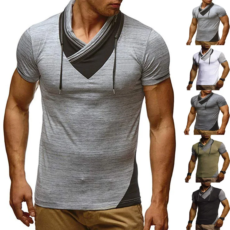 

Mens T Shirts Short Sleeve Casual Tee Shirts Fashion Patchwork Slim Fit Tee Shirt Tops for Men