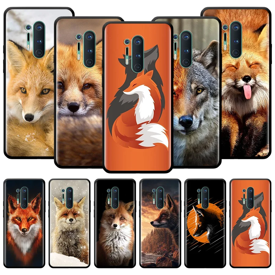 

The Fox Silicone Case For Oneplus Nord N100 N200 N10 2 CE Z 7 8 9 9RT 9R 7T 8T Pro 5G Luxury Shockproof Shell Fundas Cover TPU