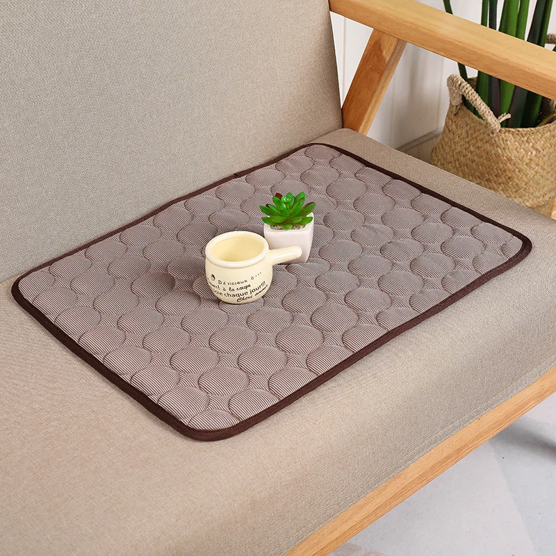 

Summer Pet Mat Pet Ice Mat Pet Bed Kennel Dog Mat Cat Cool Mat Pet Ice Silk Mat Dog Bed Washable Small Medium And Large Dog Mat
