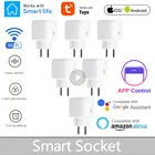 Умная розетка Alexa Tuya с Wi-Fi, 16 А, 220 В, с голосовым управлением