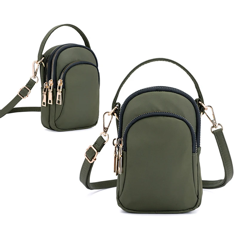 

Women Shoulder Bags Solid Color Crossbody Bags Fashion Lightweight Messenger Handbags Waterproof Nylon Cloth Bag