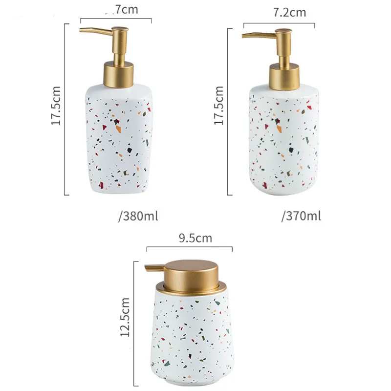 

Conical ceramic lotion bottle, portable cylindrical soap dispenser, shampoo bottle, shower gel bottle, bathroom supplies, 400ml