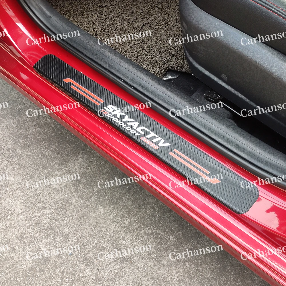 Углеродного волокна текстуры кожи ПУ авто дверь педаль подоконника аксессуары