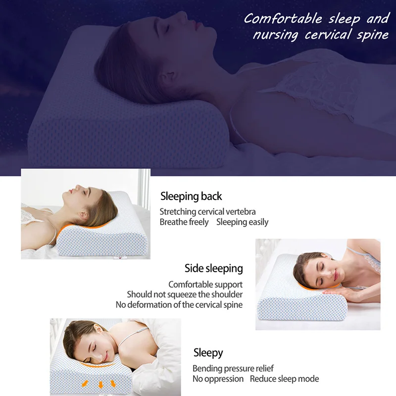 

Power Of Nature Bedding Pillows Memory Foam Filling Massage Pillow Orthopedic White Slow Rebound Pillow Home Decor Design