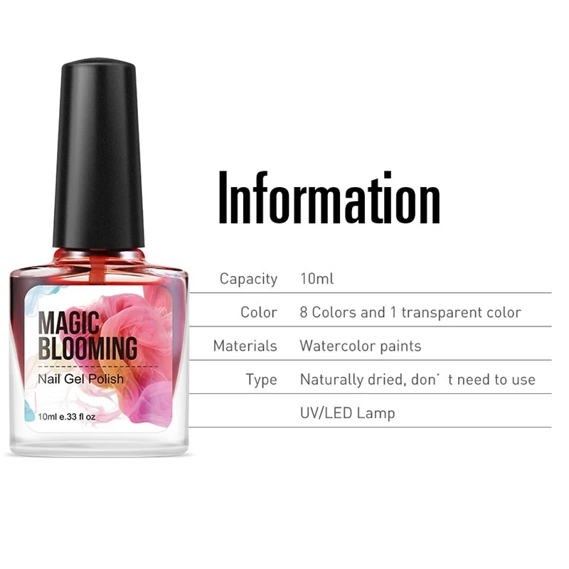 Modelones 9 шт./лот акварель цветок цветы лак для ногтей Гель Длительное Действие