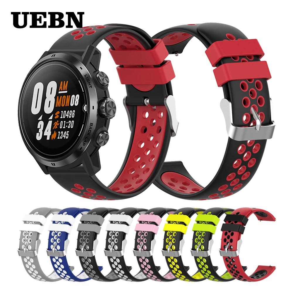 UEBN Спорт замена силиконовый дышащая повязка для COROS APEX Pro ремешок браслет 42 мм/46 мм