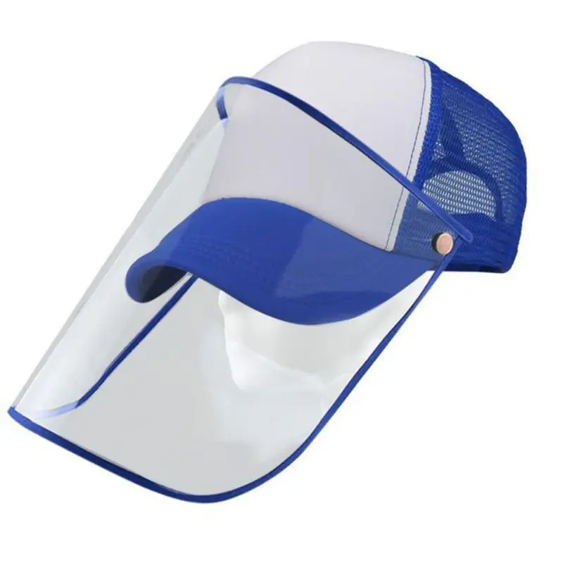 Унисекс контрастный цвет сетка бейсбольная кепка прозрачный щиток для лица анти
