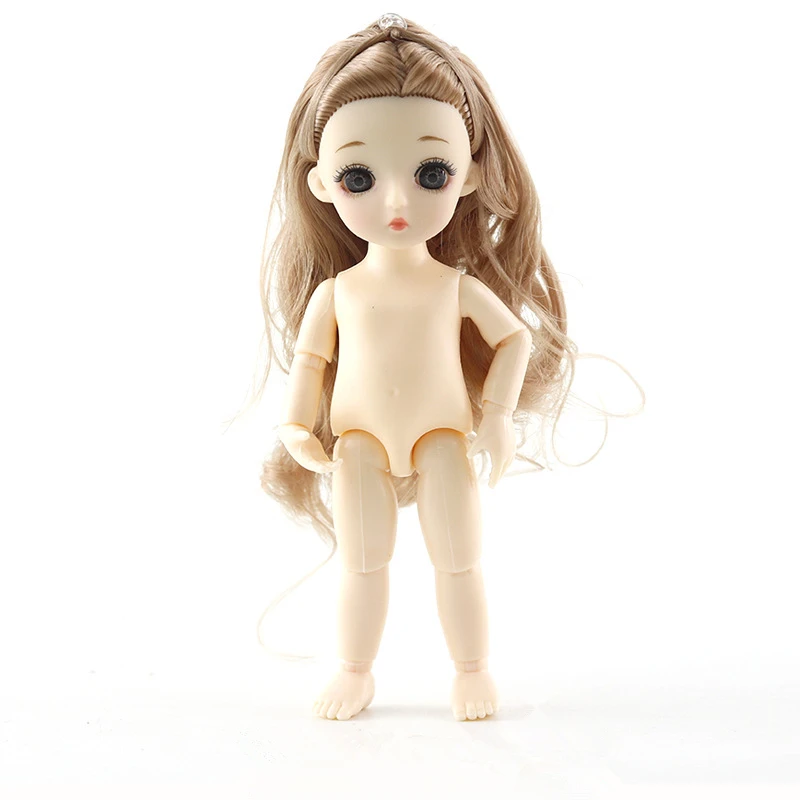 Coffee C 13 подвижных шарнирных 15 см 1/8 куклы игрушки BJD Детская кукла Обнаженная Женская мода тела Куклы Игрушки для девочек подарок нормальная кожа - Цвет: Coffee C