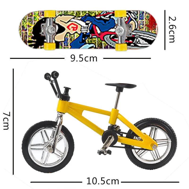 

Hot Sale Mini Scooter Two Wheel Scooter Children's Educational toys metal mini finger bikebicycle model toys Birthday for boys