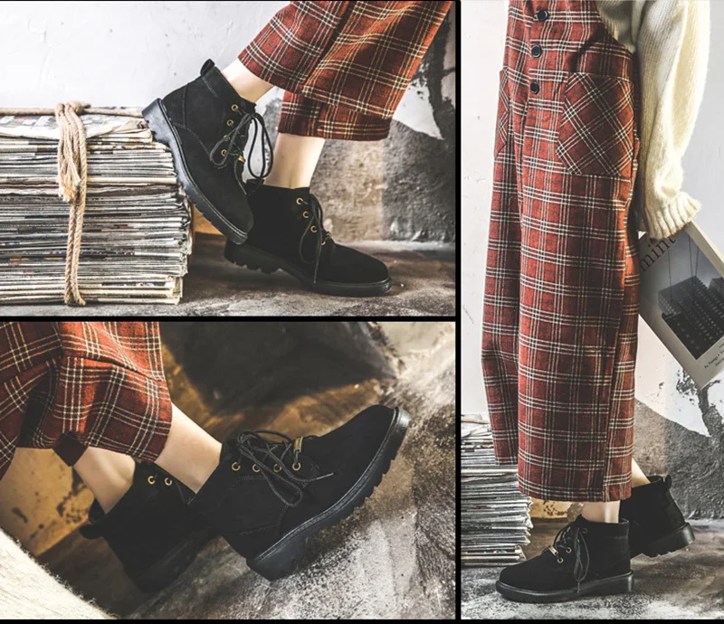 New Autumn Early Winter Shoes Women Boots Fashion Women Ankle Boots Brand Woman Booties Female Hard Outsole Footwear A1946