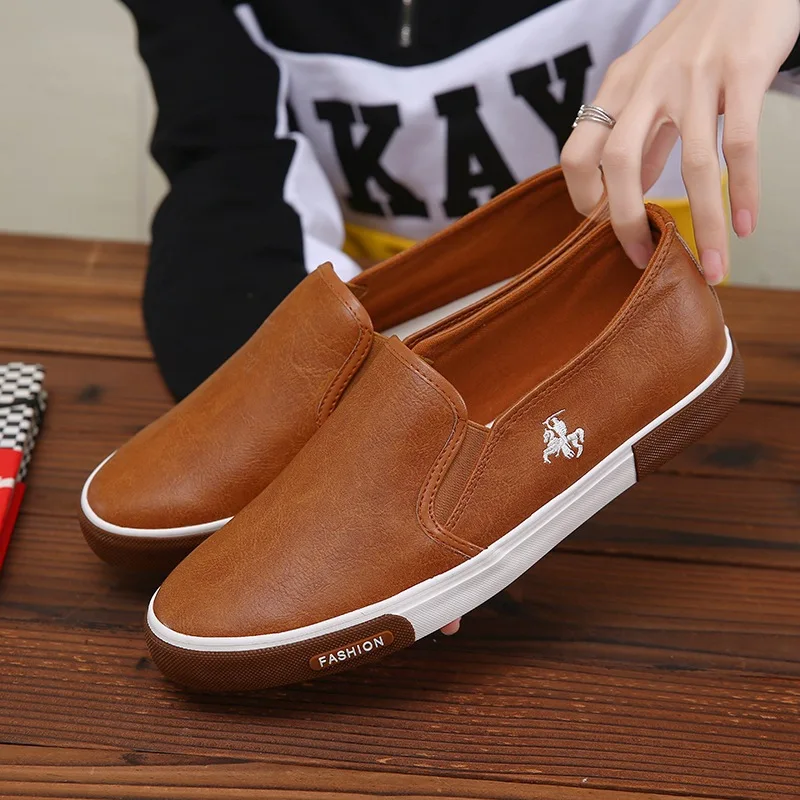 

2020 Genuine Leather Casual Shoes Men Comfortable Mens Loafers Luxury Flats Sneakers Men Slip on Lazy Driving Men Shoes