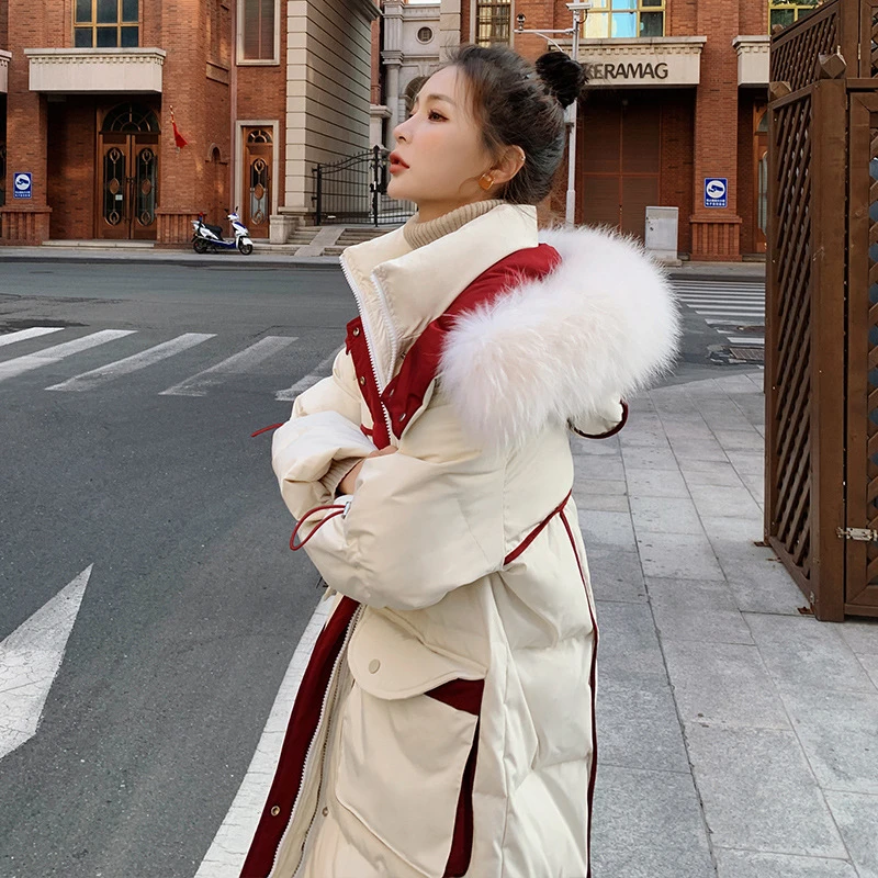 

Cotton-padded jacket women's mid-length autumn and winter new loose Korean students plus velvet thick cotton jacket