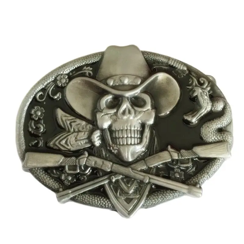 Розничная продажа новинка 100% классные ковбойские пряжки для ремня с черепом 108*84