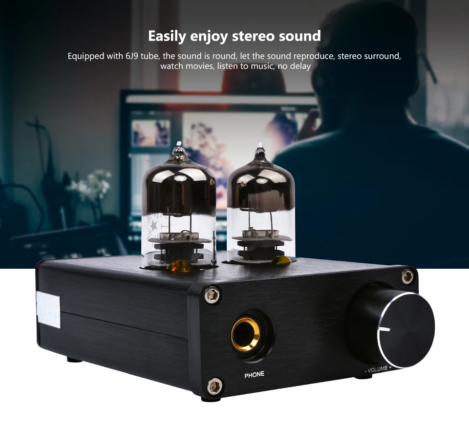 AIYIMA Hi Fi вакуумный 6J9 ламповый усилитель стерео PCM2706 USB DAC декодер мини домашний