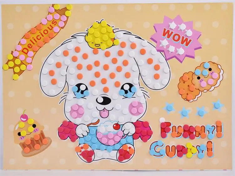 3D Детские наклейки-мозаики из ЭВА в горошек Пазл сделай сам пены наклейки ручной