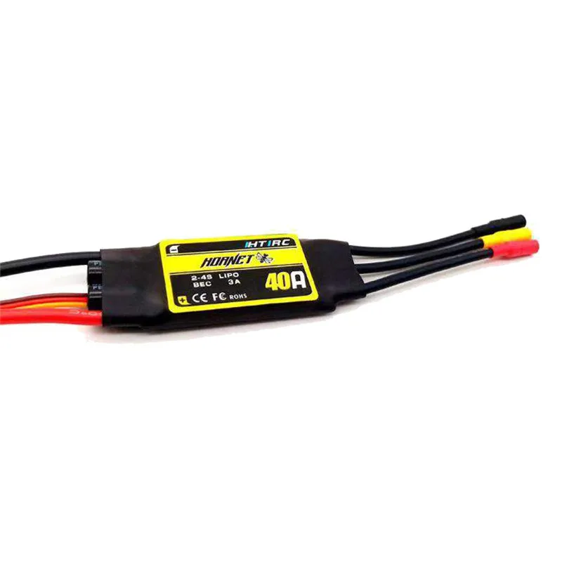 HTIRC Hornet 2 4S 40A Brushless ESC с 5V/3A BEC XT60 разъем Электрический Скорость контроллер для RC