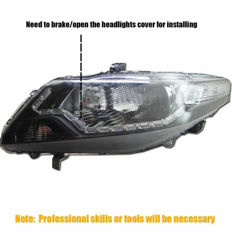 2x Автомобильный светодиодный светильник дневной ходовой двойной цвет супер