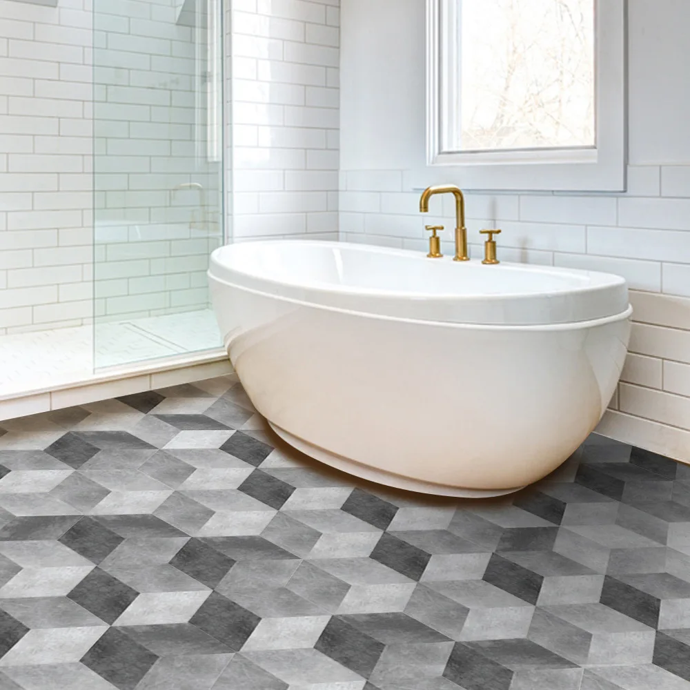 10 шт./компл. новинка имитация мрамора шестиугольная плитка наклейки для ванной