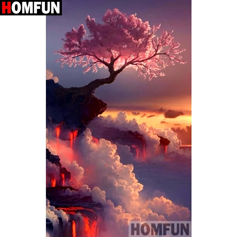 Алмазная 5D Вышивка HOMFUN A27240 картина из страз сделай сам вышивка крестиком полный