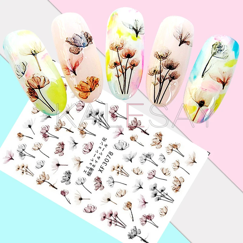 Свежий &quotсделай сам&quot Маргаритка на ногти Стикеры для дизайнерским украшением