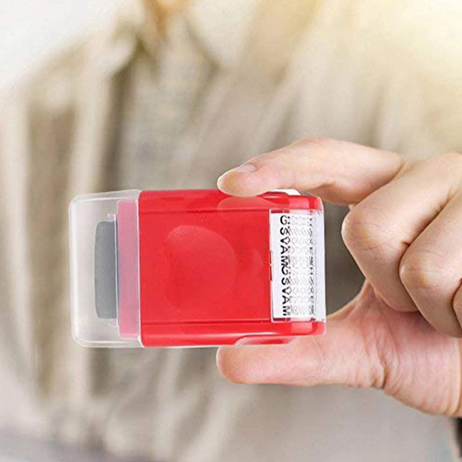 Refillable Wide Identity Protection Theft Security Stamp Roller Self Covering with 3 Ink Refills for Envelopes Package Pro | Канцтовары