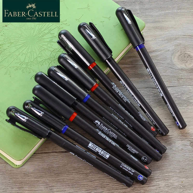 Faber Castell супер TRUE гелевая ручка черный/красный/синий 0 38/0 5/0 7 мм гелевыми чернилами